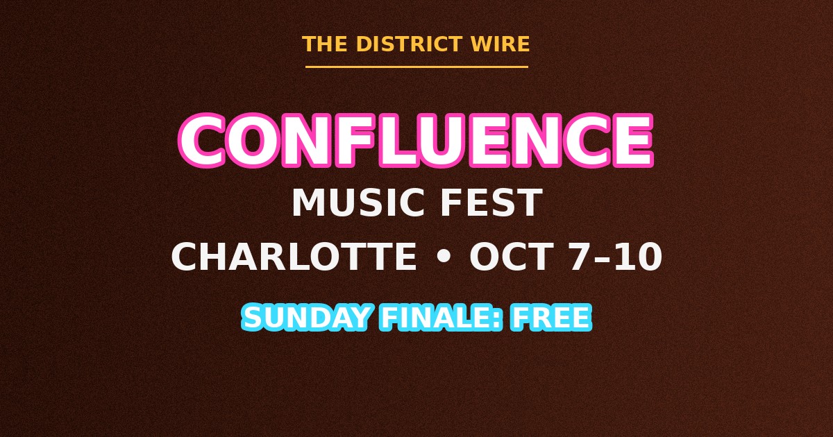 District Wire graphic: Confluence Music Fest Takes Over Charlotte, October 7–10