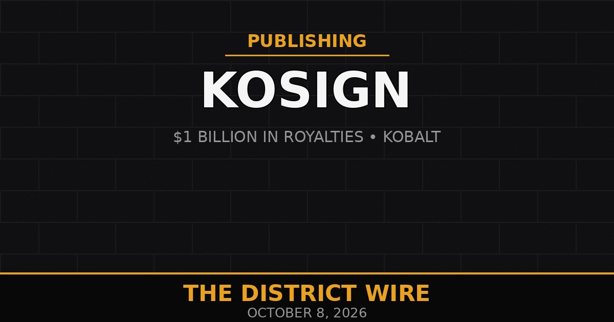 District Wire graphic: Kobalt Launches KOSIGN, a Publishing Platform Built for the Independent Side
